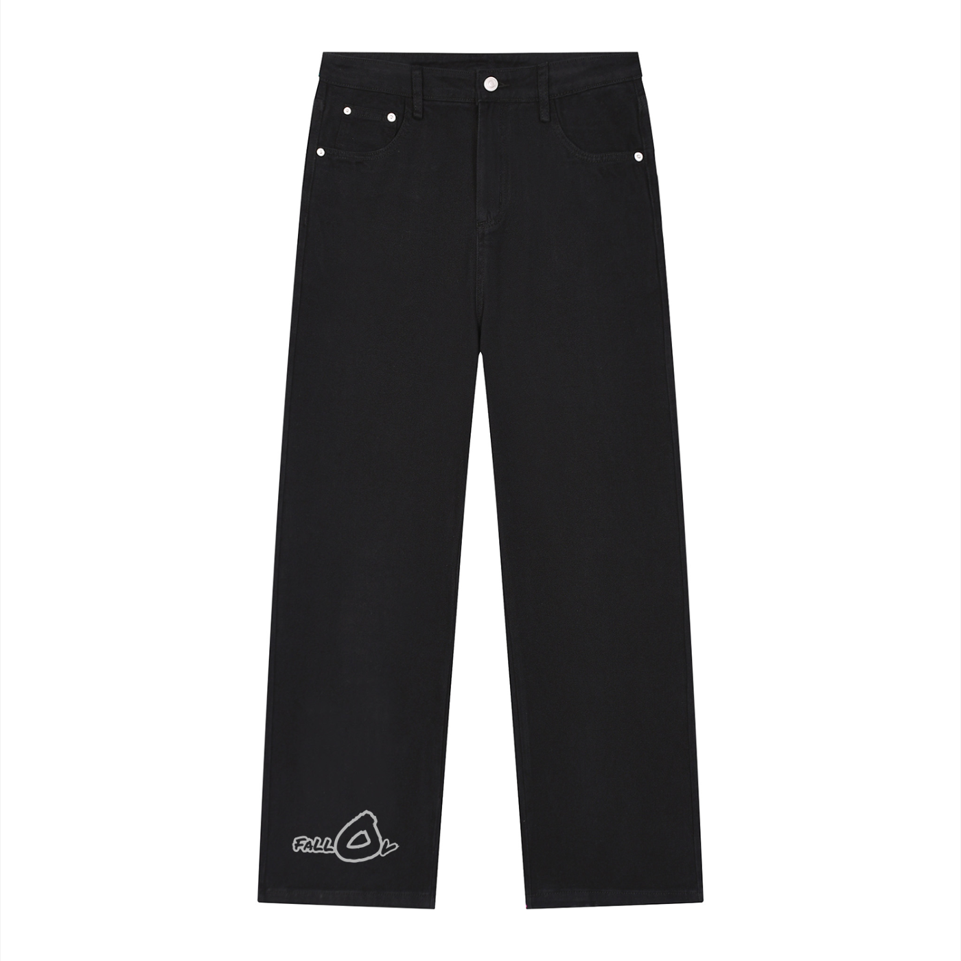 FallOv Vintage Wash Straight Leg Jeans