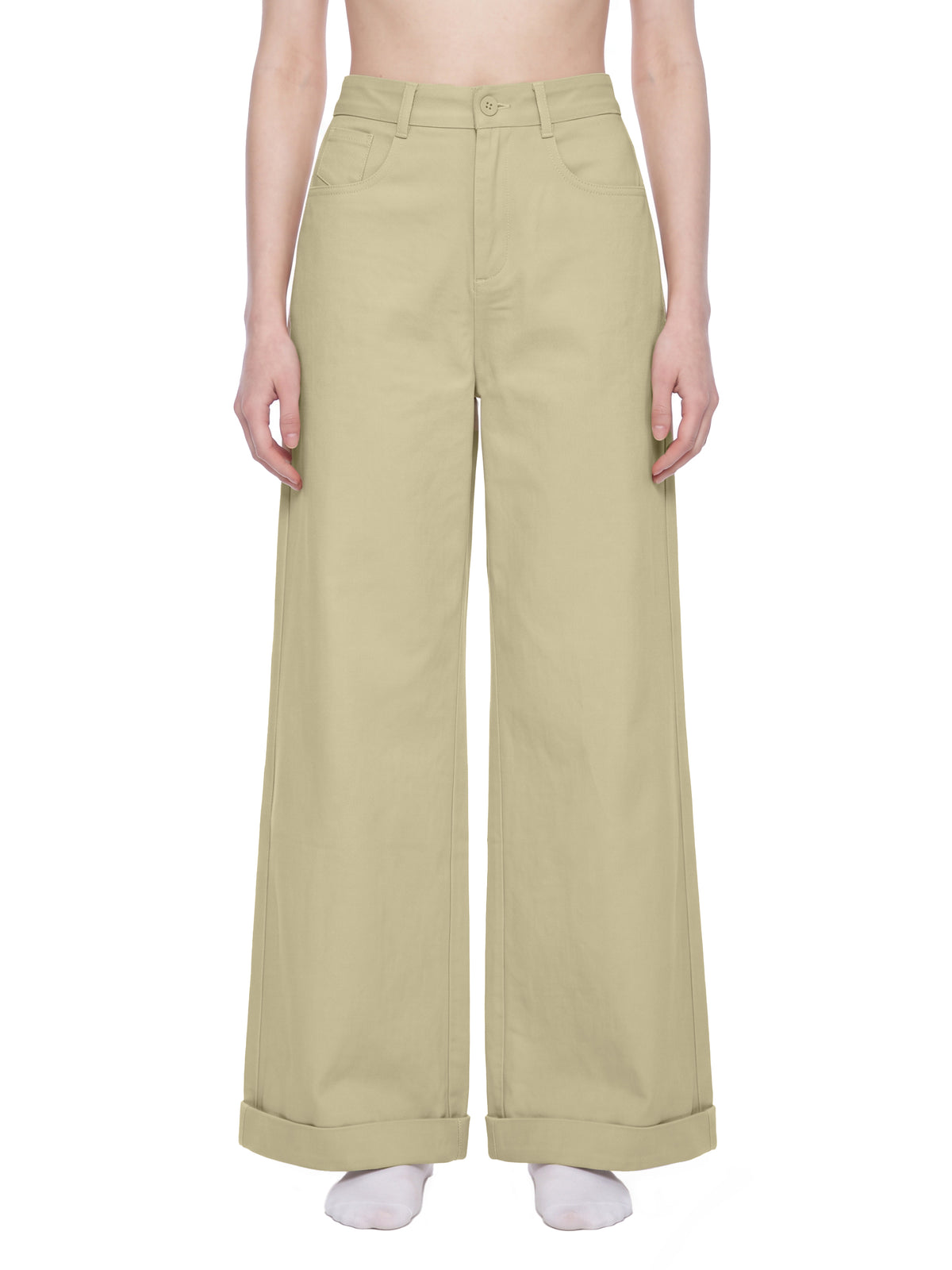 FallOv Female Basic Wide Leg Pants